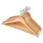 MCYYY10 Pieces Solid and Rotating Metal Hook Wooden Hangers with Notches Non-Slip Metal Hook for Clothes