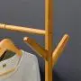 Multi-function Garment Storage Holder Rolling Coat Rack,2 In 1 Coat Rack Clothes Stand Hat Handbag Hanger Hall Hanging Rod Double Tree Branches With 6 Hooks Adjustable Leveling Feet For Living Room Be