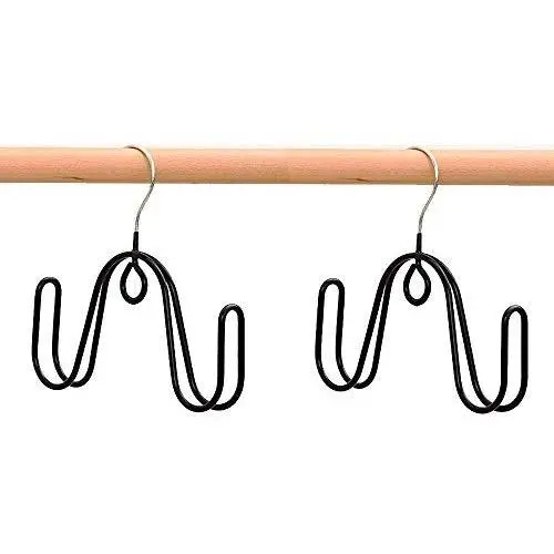 Thinkmay Tie Rack Belt Hanger Shoe Rack Closet Handbag Hanger Bag Purse Organizer Holder, Stainless Steel Clothes Hanger Scarf Organizer for Closet Homeware Cupboard Cabinet Organizer (2 Pack, Black) Thinkmay Tie Rack Belt Hanger Shoe Rack Closet Handbag Hanger Bag Purse Organizer Holder, Stainless Steel Clothes Hanger Scarf Organizer for Closet Homeware Cupboard Cabinet Organizer (2 Pack, Black)