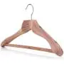 HANGERWORLD 19.7 inch Luxury Strong Cedar Wood Clothes Coat Garment Hanger with Non Slip Trouser Skirt Bar