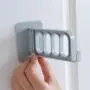 shlutesoy Home Wall Mount Self-Adhesive Foldable Clothes Hanger Organizer Rack Hook Holder - Apricot
