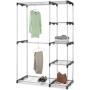 Closet Organizer Storage Rack Portable Clothes Hanger Home Garment Shelf Rod G68