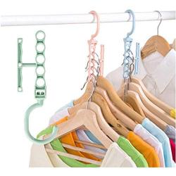 10pcs Random Color 5 Circle Creative Dry Hanger Organizer Fixed Holder Buckle Household Anti-Slip Clothes Hanger Multilayer Windproof Rack