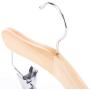 HANGERWORLD 30 Natural Wooden 9.8inch Kids Coat Clothes Garment Top Clip Hangers Closet Set Baby Toddler