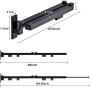 uyoyous Wall Mounted Clothes Drying Rack Retractable Fold Away Clothes Rack Space-Saver for Balcony Laundry Bathroom and Bedroom Easy to Install- Black