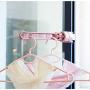 HJYPYJ Magic Hanger,Portable Magical Hangers,Adjustable Stainless Steel + PP Hanger,Space-Saving Organizer Hangers, Durable/Pink / 31.5x5x1.8cm