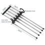 5pcs Portable 5 in 1 Pant Rack Shelves Stainless Steel Clothes Hangers Multi-Functional Wardrobe Magic Hanger