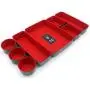 Welaxy Drawer Organizers Shallow Organiser Bins Draw dividers Felt Storage bin Office Organize Boxes for Girlfriend Women Man Boyfriend mom, Pack 8 (Red)