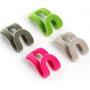 20pcs Mini Flocking Hanger Hook Clothes Hanger Easy Hook Closet Organizer Wardrobe Anti-Clip Space Saver Holder Random Color