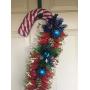 Christmas Candy Cane Wreath Door Hanger 20"