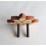 Ukulele Wall Mount Hanger, Hand Carved Plumeria