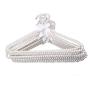 WHOSEE 12 Pack Clothes Pearl Hanger 10KG Weight Bearing Trouser Bead Skirts Hanging Holder White