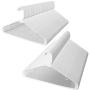 Premium Quality White Plastic Hangers (Pack of 30) Plastic Tubular Clothes Hangers with Notches, Heavy Duty Durable Ultra Thin Space Saving Pants Hangers, Standard Everyday Use Suit / Coat Hangers