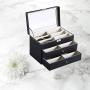 Fine Storage Boxes Leather Multi Sunglasses Organizer for Women Men, Sunglasses Display Case Watch Organizer Jewelry Collection Case, Sunglass Glasses Storage Holder Boxes with 18 Slots