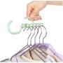 10pcs Random Color Coat Hangers for Clothes Creative Rotating Handle 5-Hole Windproof Hanger Baby Kids Wardrobe Decoration