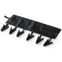 Symphony Clothes Hanger, Portable Travel Bathroom Folding Clothes Hanger with 6 Clips (Black RED)