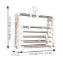 HJYPYJ Magic Hanger,Rotatable Multifunction Magical Hangers,Card Buckle Design Non-Slip Trouser Hangers,Space-Saving Organizer Hangers, Strong Bearing Capacity/White / 37.9x37cm HJYPYJ Magic Hanger,Rotatable Multifunction Magical Hangers,Card Buckle Design Non-Slip Trouser Hangers,Space-Saving Organizer Hangers, Strong Bearing Capacity/White / 37.9x37cm