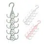 Grey990 5 Layers Multifunctional Hanger Wardrobe Scarf Necktie Belt Clothes Storage Rack Green