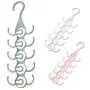 Aland 5 Layers Multifunctional Scarf Necktie Belt Wardrobe Clothes Storage Rack Hanger Belt Hanger with Hook Hanger Multifunctional tie Hook Bag Storage Rack White