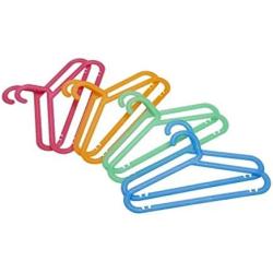 _IKEA 8 piece Childrens Clothes Hanger in assorted fun colors Flexible plastic that minimizes the risk of breaking. Pants hanger, skirt hanger and shirt hanger in one.