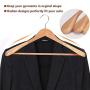 JS HANGER Gugertree Wooden Extra-Wide Shoulder Suit Hangers, Wood Coat Hangers Pant Hangers, Natural Finish, 6-Pack