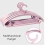 10pcs Random Color Non-Slip Dry Clothes Hanger Creative Windproof Practical Wardrobe Adult Children Dress Storage Rack Multifunction Hook