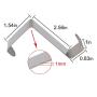 Tresbro Metal Over The Door Hook Z Shaped Clothes Hangers for Bathroom Kitchen Office 10 Pcs