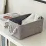 TheWarmHome Grey Linen Storage Basket for Shelves, Storage for Toys,Fabric Organizer Bins TheWarmHome Grey Linen Storage Basket for Shelves, Storage for Toys,Fabric Organizer Bins