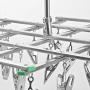 Vosarea Stainless Steel Clothes Hanger Space Saving Foldable Clothes Hangers Non-Slip with 35pcs Clips for Drying Clthes,Towels,Underwear,Socks