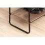 IRIS USA, Inc. PI-B3 IRIS Metal Garment Rack with Wood Shelves, Black/Dark Brown