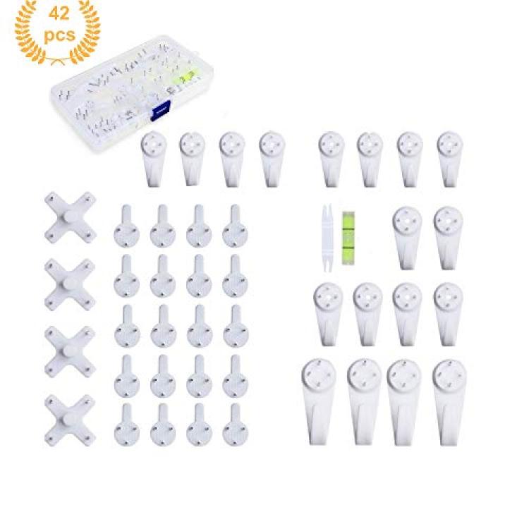 43Pcs Invisible Nail Screws Wall Hooks No Trace Picture Hangers Traceless  Multi-function Art Painting Frame Hanger