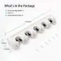 IMILLET Mop and Broom Holder, Wall Mounted Organizer-Mop and Broom Storage Tool Rack with 5 Ball Slots and 6 Hooks (Gray) (Double Pack) IMILLET Mop and Broom Holder, Wall Mounted Organizer-Mop and Broom Storage Tool Rack with 5 Ball Slots and 6 Hooks (Gray) (Double Pack)