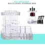 Mictiona Makeup Organizer 360-Degree Rotating Cosmetic Storage Box, DIY Adjustable Large Capacity Cosmetics Display Case Square Makeup Shelf with Diamond Pattern Mictiona Makeup Organizer 360-Degree Rotating Cosmetic Storage Box, DIY Adjustable Large Capacity Cosmetics Display Case Square Makeup Shelf with Diamond Pattern
