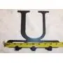 Capital Letter U Monogram Wall Hook Hanger. Satin Black. Solid Steel. Screws Included. Capital Letter U Monogram Wall Hook Hanger. Satin Black. Solid Steel. Screws Included.
