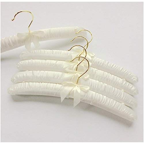 10pcs Random Color 35CM Clothes Hanger with Pearl Button Clothes Hanging Clothes with Anti-Slip Buttons Wedding Dress Hangers