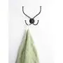 RTZEN Decorative Wall Mount Hanger | Double Wrought Iron Hook for Hat, Coat, Clothes, Towel, Robe | Black Metal Jacket Hanging Hooks Rack | Handmade Décor