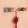 Wood Hangers - FHEAL Colorful Creative Arrow Wall Mounted Colour Painting Wood Hook Hanger Hat Coat Door Clothes Rack Decorate