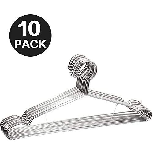 XWTAOD Standard Hangers,16.5 Inch Coat Hangers Stainless Steel Strong Metal Coat Hangers Clothes