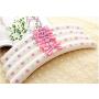 10 Pcs Pink Purple Fabric Padded Clothes Hanger for Shirt Dress, Lovely Princess Flower Bow-tie Wedding Dress Hanger Rack Random Color