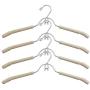 Curious Fish 4PCS Standard Hangers Skirt hangers hooker design heavy duty durable space saving Closet Hanger Multi-layer Skirt Tie Hanger Non-Slip Organiser Jeans Slack Clothes rack pants Coat Garment