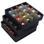 TUXI Christmas Ornament Storage Box, 18 Cardboard Sheets Polyester Ornament Organizer & Storage Bag, 3 Compartments 14x14x11 Inches Ornaments Storage Organizer Chest