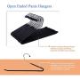 JS HANGER 20 Pack Open Ended Slacks Pant Hangers, Chrome and Black Friction, Non-Slip