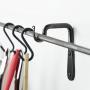 Set of 2 Wall Mounted Hand Forged Straight Wrought Iron Hanging Coat Hook Hanger Rustic Vintage Style Bracket