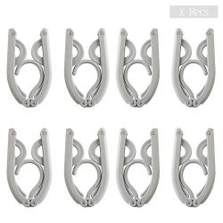 HJYPYJ Magic Hanger,Portable Magical Hangers,Windproof Not Easy to Slide PP Hanger,Space-Saving Organizer Hangers, Sturdy/Gray / 16 PCs