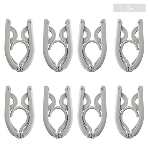 HJYPYJ Magic Hanger,Portable Magical Hangers,Windproof Not Easy to Slide PP Hanger,Space-Saving Organizer Hangers, Sturdy/Gray / 16 PCs