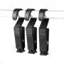 Zelta Dual-ended Laundry Hooks Clothes Pins Hanging Clips Plastic Hanger, Pack of 10 (Black)