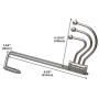 Rok Hardware Pearly Grey Over The Door 3 Prong Closet Coat Sweater Hat Tie Clothes Towel Swivel Hook Hanger ROKOTDHMN (2 Pack)