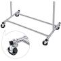 SONGMICS Clothes Rack on Wheels, Heavy Duty Garment Rack with Extendable Hanging Rail, Holds up to 200 lb, Collapsible Clothing Rack UHSR13S
