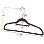 Saturnpower Suit Hangers Ultra Thin Velvet Coat Hangers Non Slip Flocked Clothes Hanger 360°Swivel Hook 100 Pack/Lot，Black