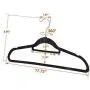 Saturnpower Suit Hangers Ultra Thin Velvet Coat Hangers Non Slip Flocked Clothes Hanger 360°Swivel Hook 100 Pack/Lot，Black
